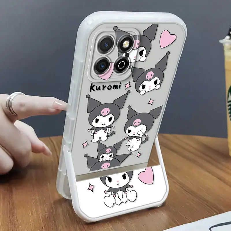 Мягкий чехол для телефона Aoger Sanrio Cinnamoroll kuromi с невидимым кронштейном iPhone 14 12 13 11 Pro