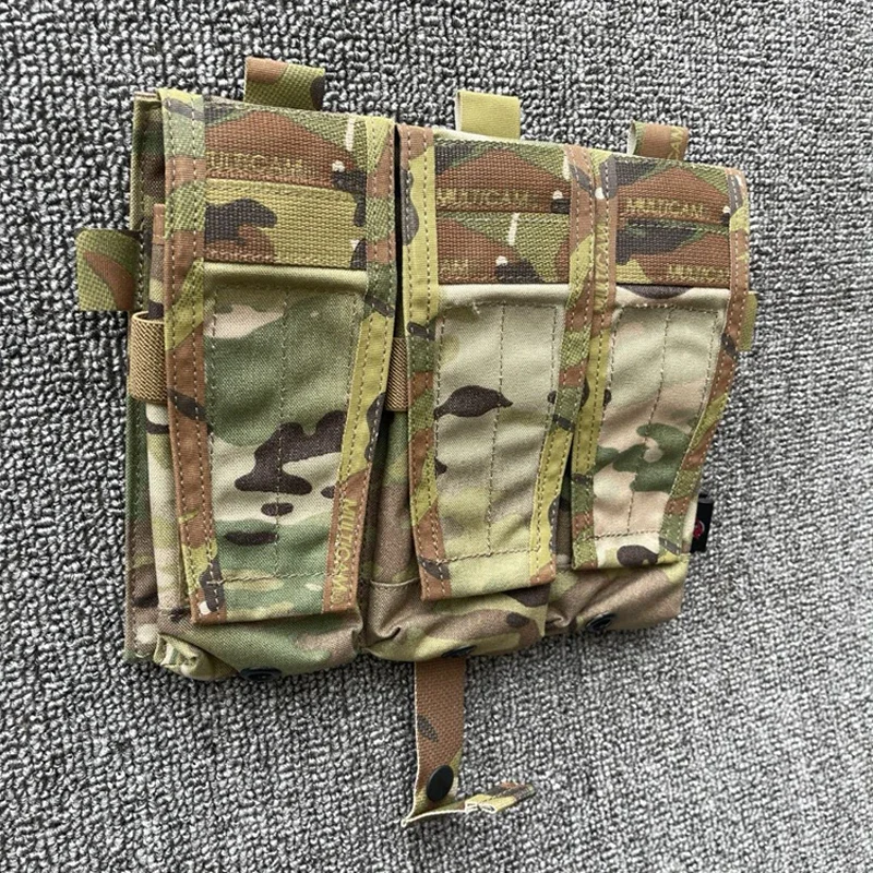 Фото Тактический подсумок для журналов Airsoft M4 Triad Mag Pouch для жилета CP AVS JPC Vest Molle Сумка на переднюю панель Multicam Gear №4