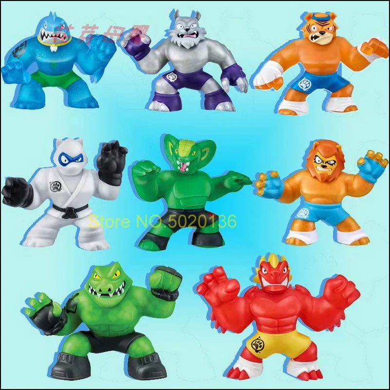 Игрушка Goo Jit Hero Squishy Zu милые мягкие животные Лев Акула крокодил орангутан