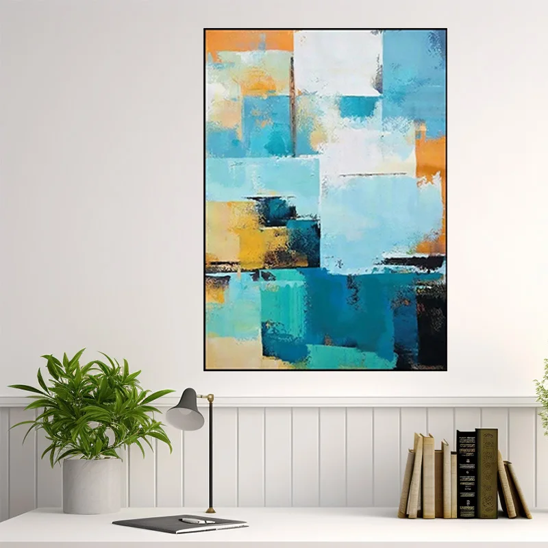 Однотонная ручная роспись маслом абстрактная живопись большие размеры