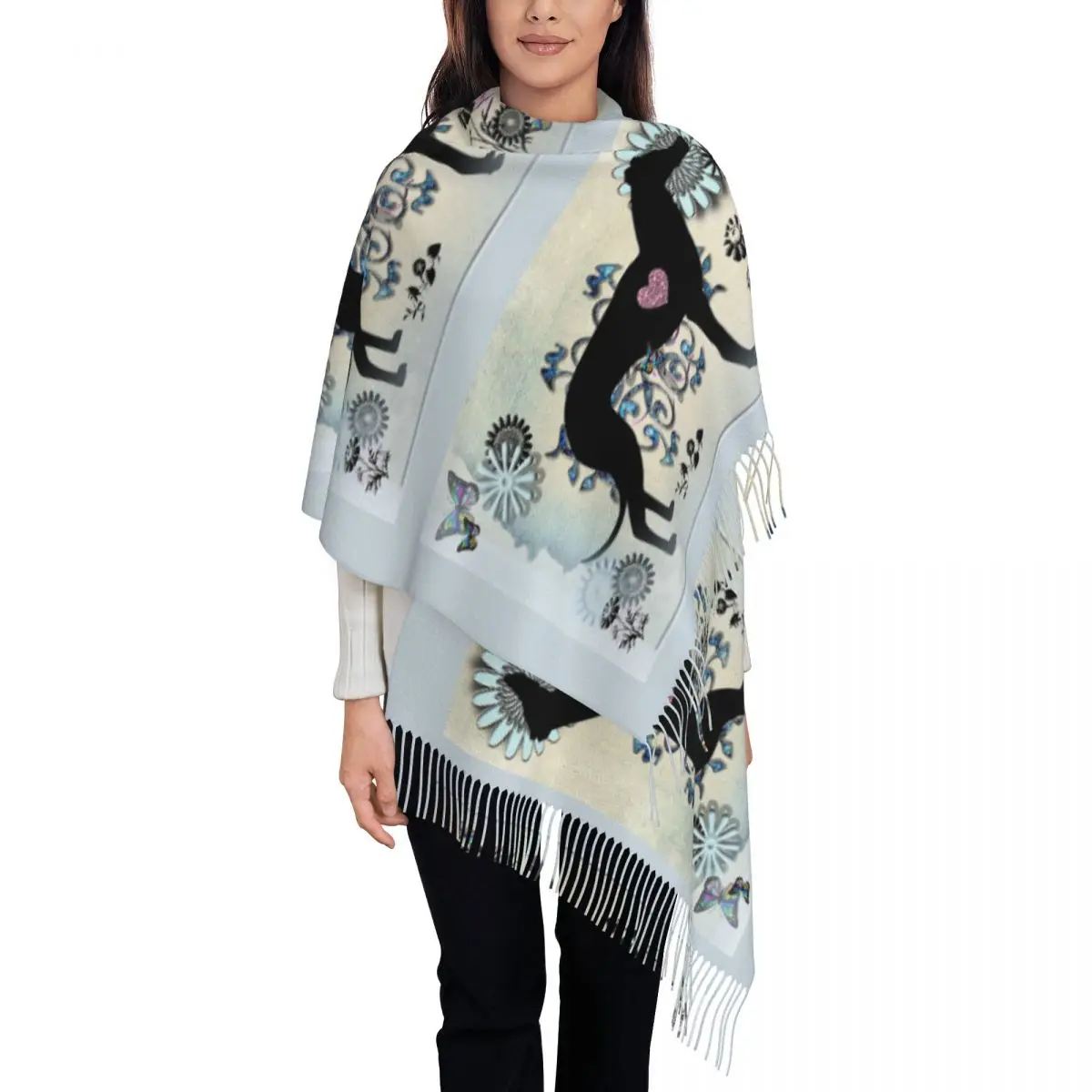 Greyhound художественный шарф для собаки женская зимняя Осенняя шаль из пашмины