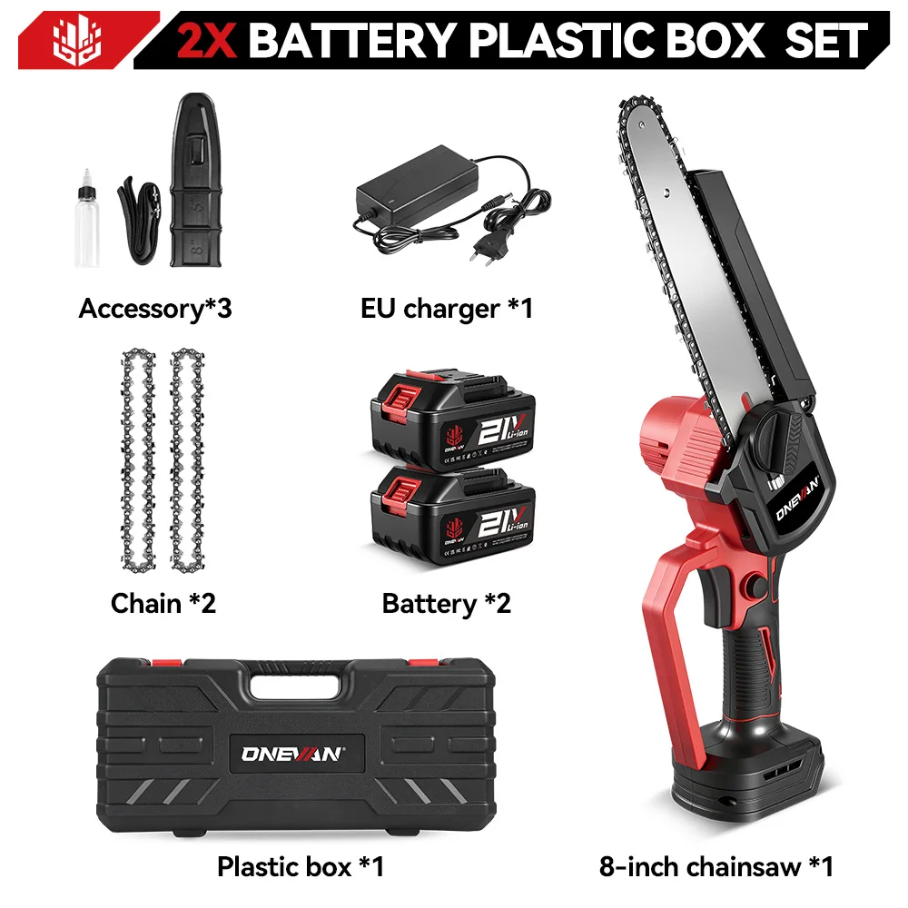 

Аккумуляторная цепная пила ONEVAN 8 дюймов 18В