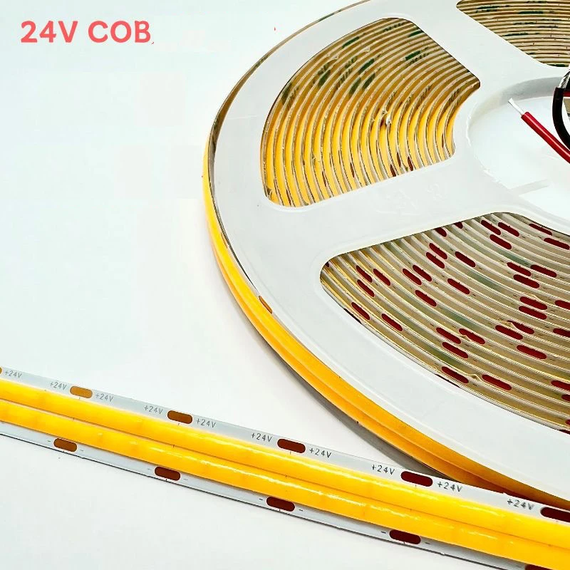 Суперъяркая двухрядная лента 10 м 24 В Cob 600 светодиодов/м 18 вт/м, гибкая линейная лента, проектное украшение, цветовая температура 3000k 4000k 6000k 6500k