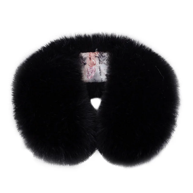 Новинка 2024 зимний воротник из искусственного лисьего меха женские шарфы шаль для