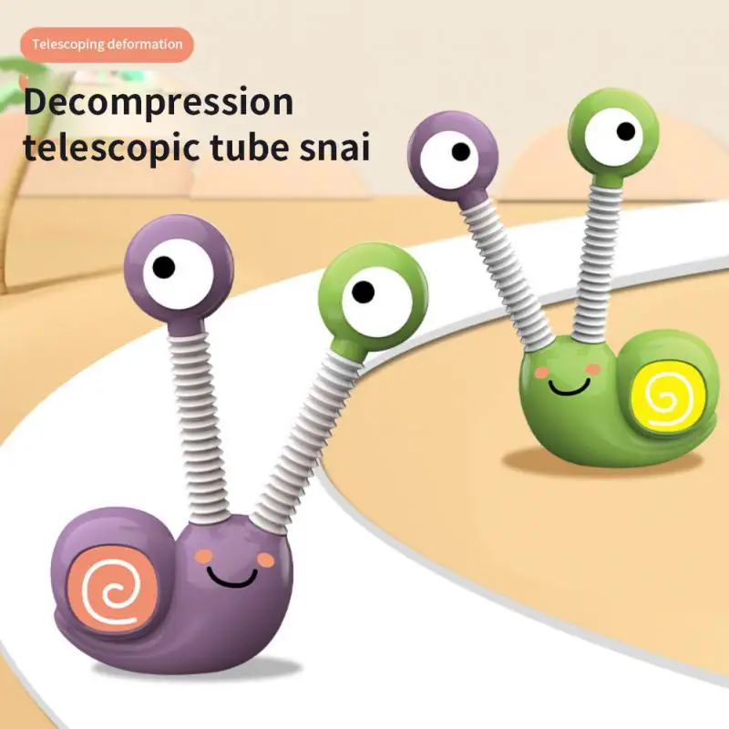 

Luminous Telescopic Tubes Snail Toys 1pcs Stress Relief Novelty Game Sensory Toys Retractable Cartoon Toy Reduce Pressure Purple