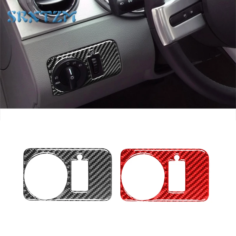 

Headlight Switch Trim Frame Cover Car Carbon Fiber Fit For Ford Mustang 2005-2009