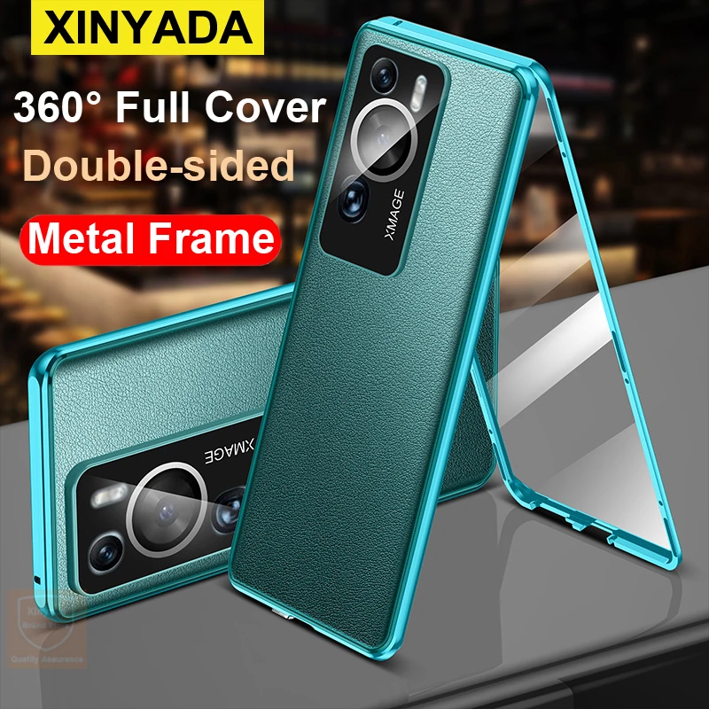 

360 Full Body For Huawei P60 Pro Case Metal Bumper Tempered Glass Case For Huawei P60 Pro Flip Cover Shell