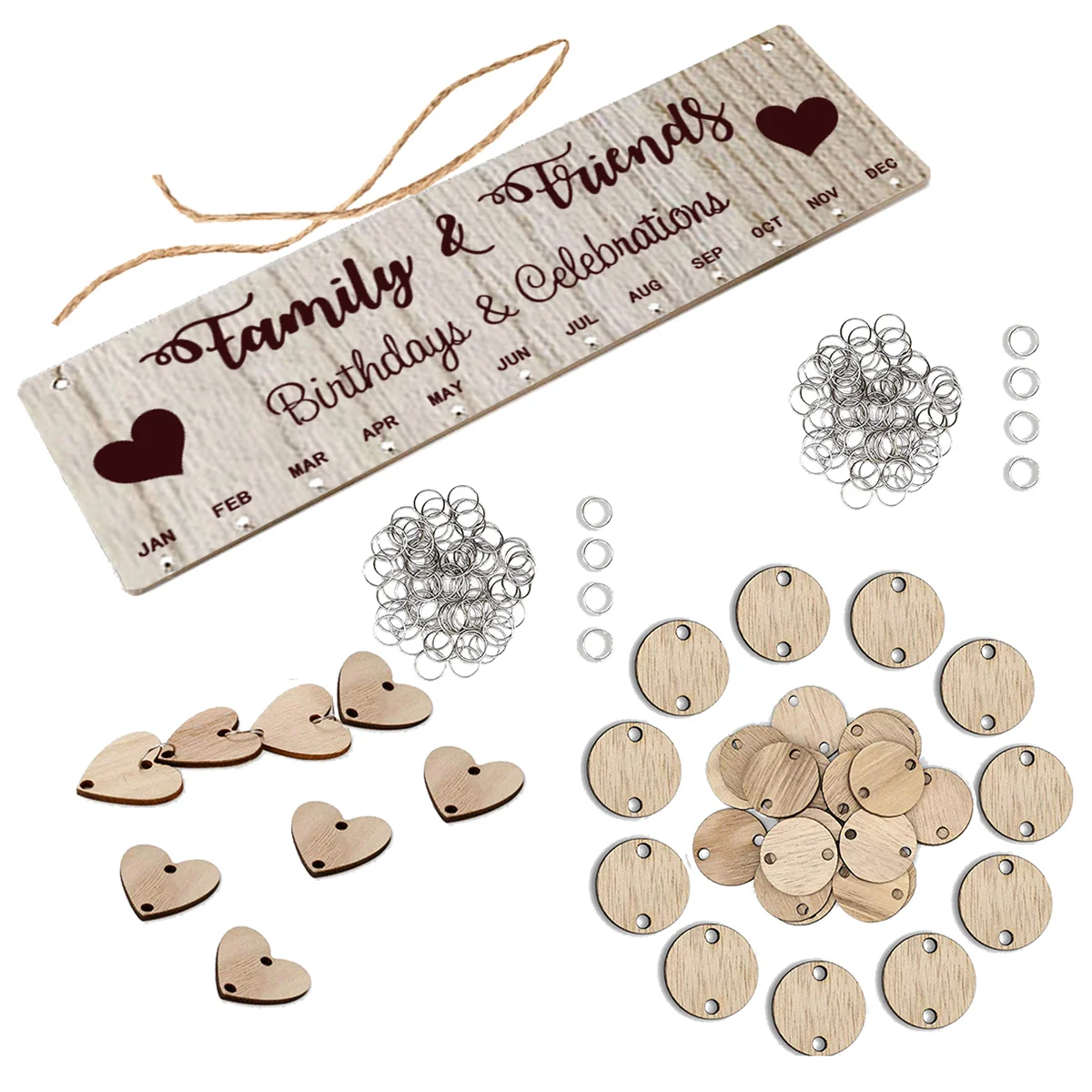 1 компл. креативный деревянный подвесной календарь искусственная табличка