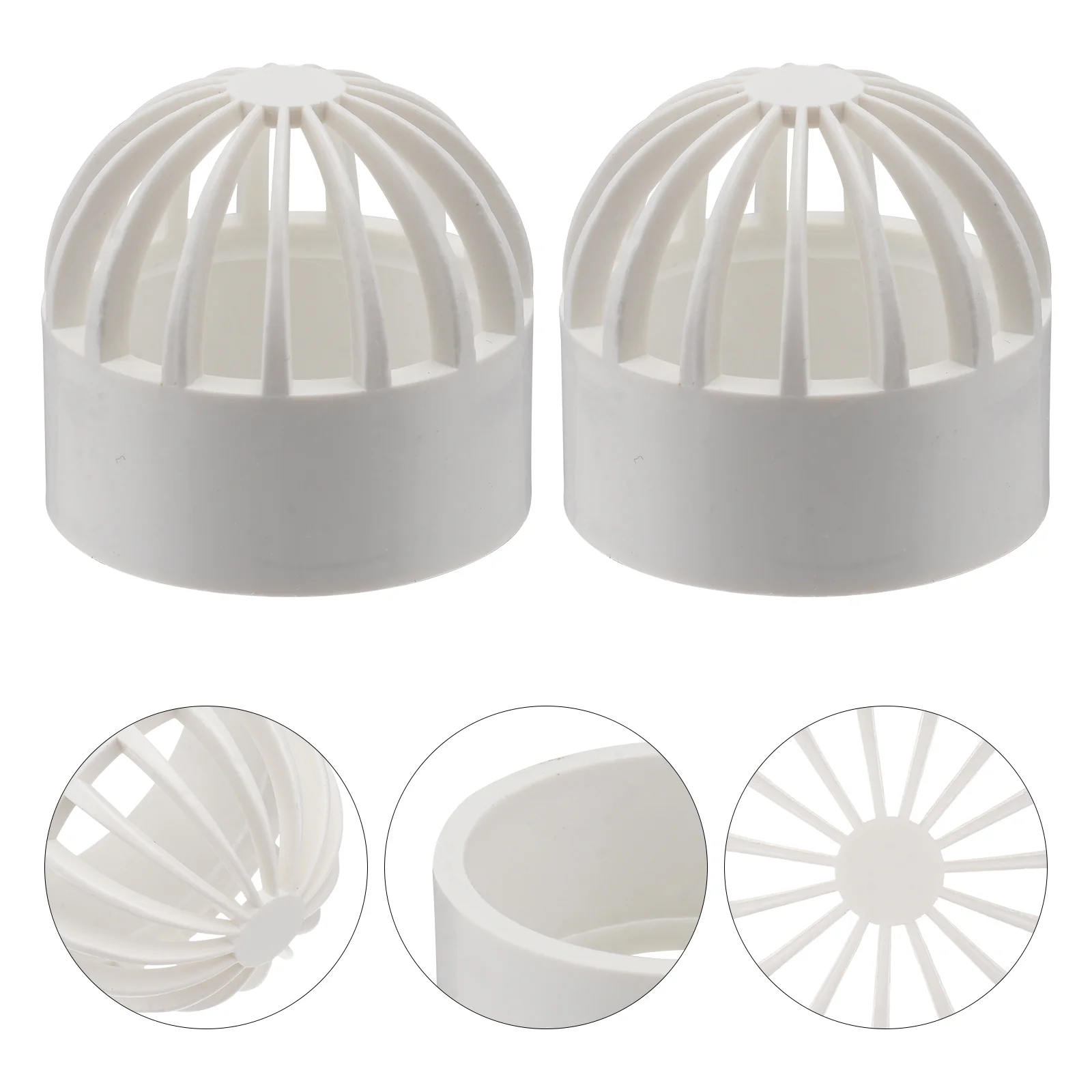 

2 PCS Waterproof Net Plastic Pipe Accessories Aquarium PVC Permeable Cover Strainer Sink Sturdy Screen Tank