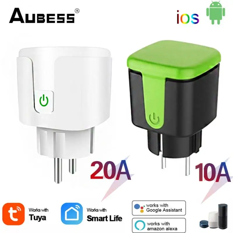 

20/10A EU Smart Plug Wifi Smart Power Socket Tuya Socket Waterproof Timing Voice Remote WIFI Control With Alexa Google Assistant