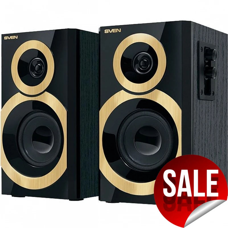 Колонки для компьютера SVEN SPS 619 черный/золото (активное усиление 20 Вт 70 Гц 22 кГц
