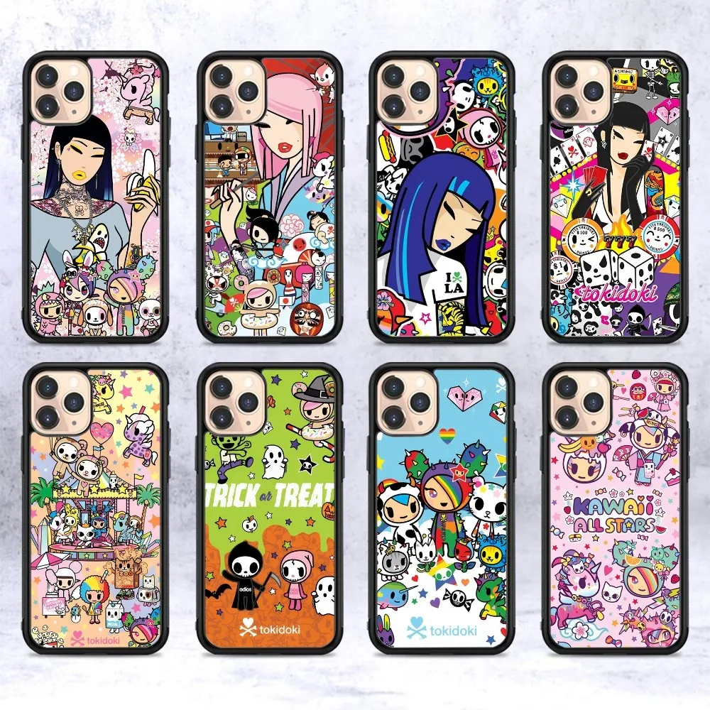 Japan Tokidoki Phone Case Silicone PC+TPU For IPhone 11 12 13 14 15 16 Plus Pro Max Cover