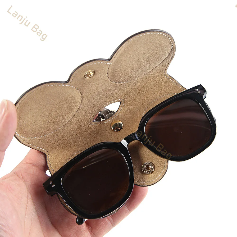 Оптовая продажа кожаные мужские и женские портативные солнцезащитные очки из