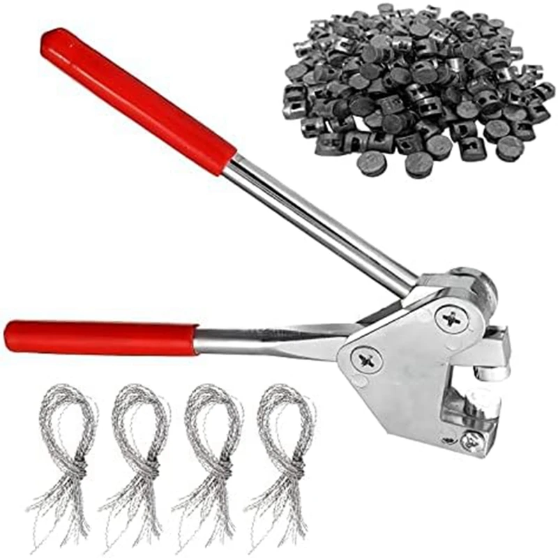 

Sealing Pliers Set - Sealing Crimper , 60 Pcs Lead Seals, 60 Pcs Steel Wires - Perfect For Lead Diameter 10Mm