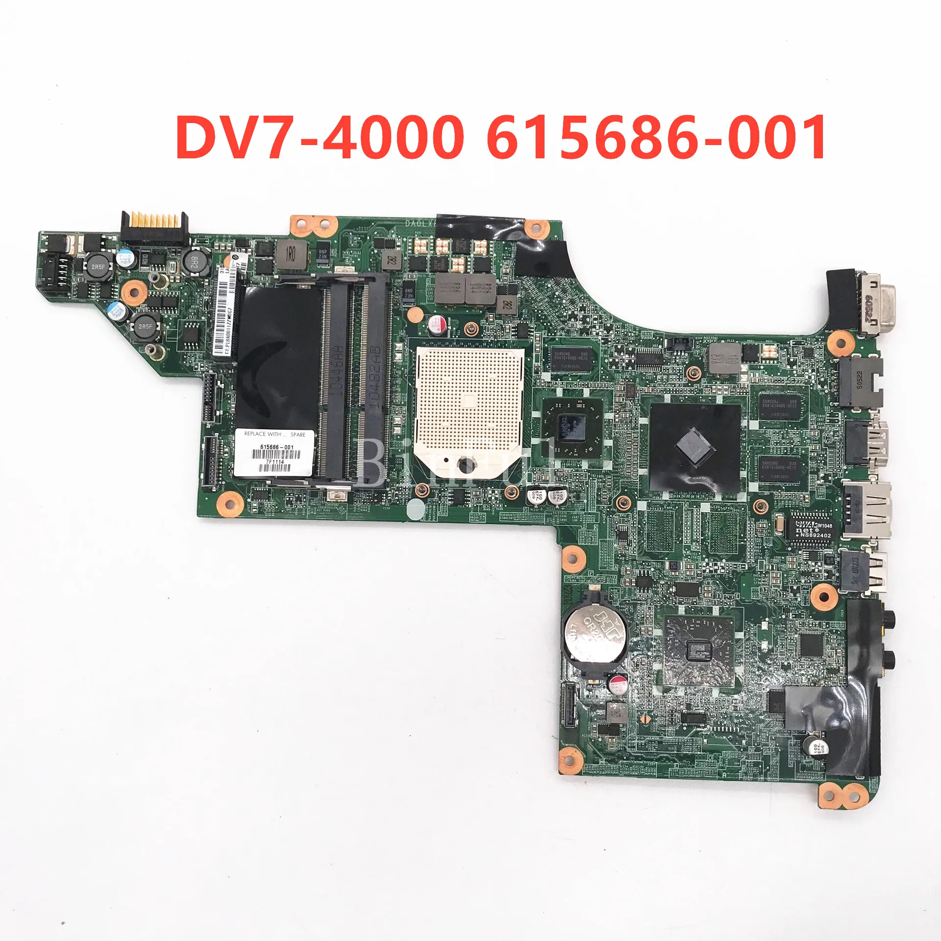 615686-001 615686-501 615686-601 DA0LX8MB6D0 For HP Pavilion DV7 DV7-4000 DV7T Laptop Motherboard With HD5470 512M 100% Tested