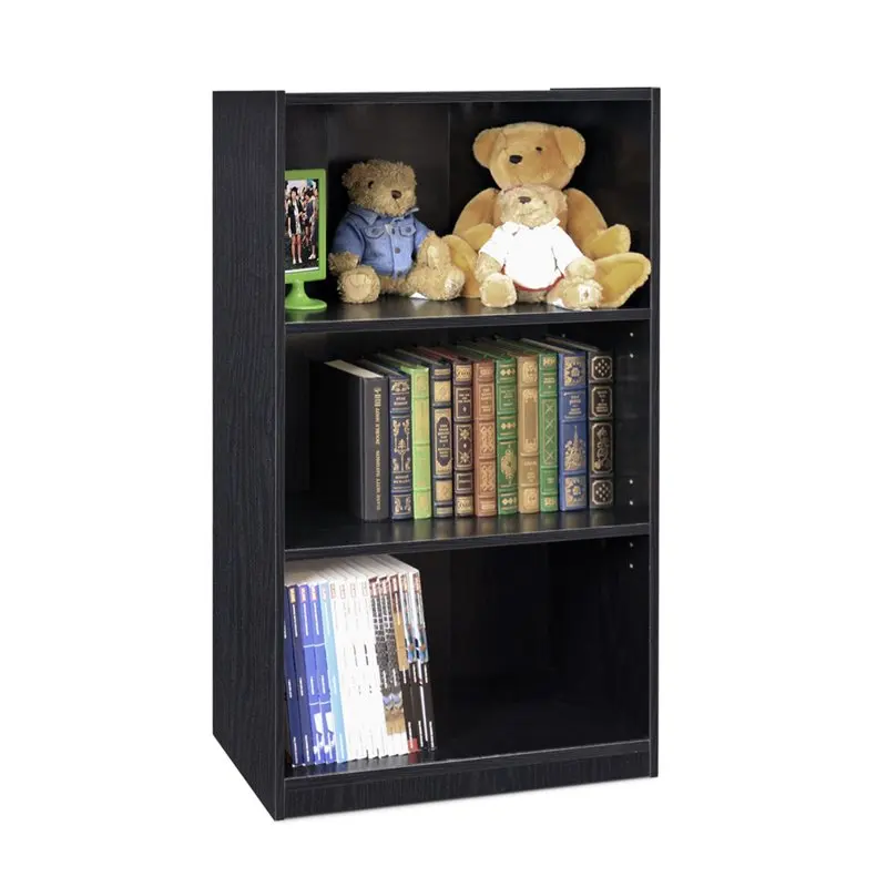 

JAYA Simple Home 3 - Tier Adjustable Shelf Bookcase, Blackwood Book Shelf Furniture Book Rack Book Shelf Wall