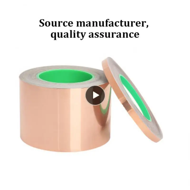 

Electronic Copper Foil Tape Conductive Back Adhesive Copper Foil 50m High Temperature Resistant Copper Foil Strip Double Guide