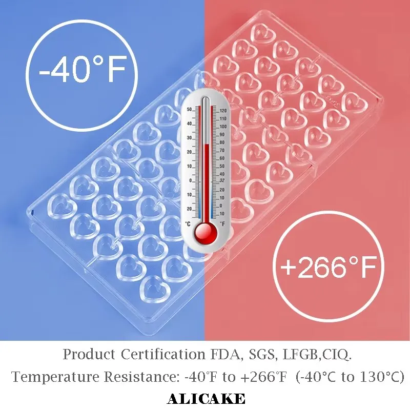1 шт. форма для шоколада поликарбонат сердце конфеты кондитерские изделия