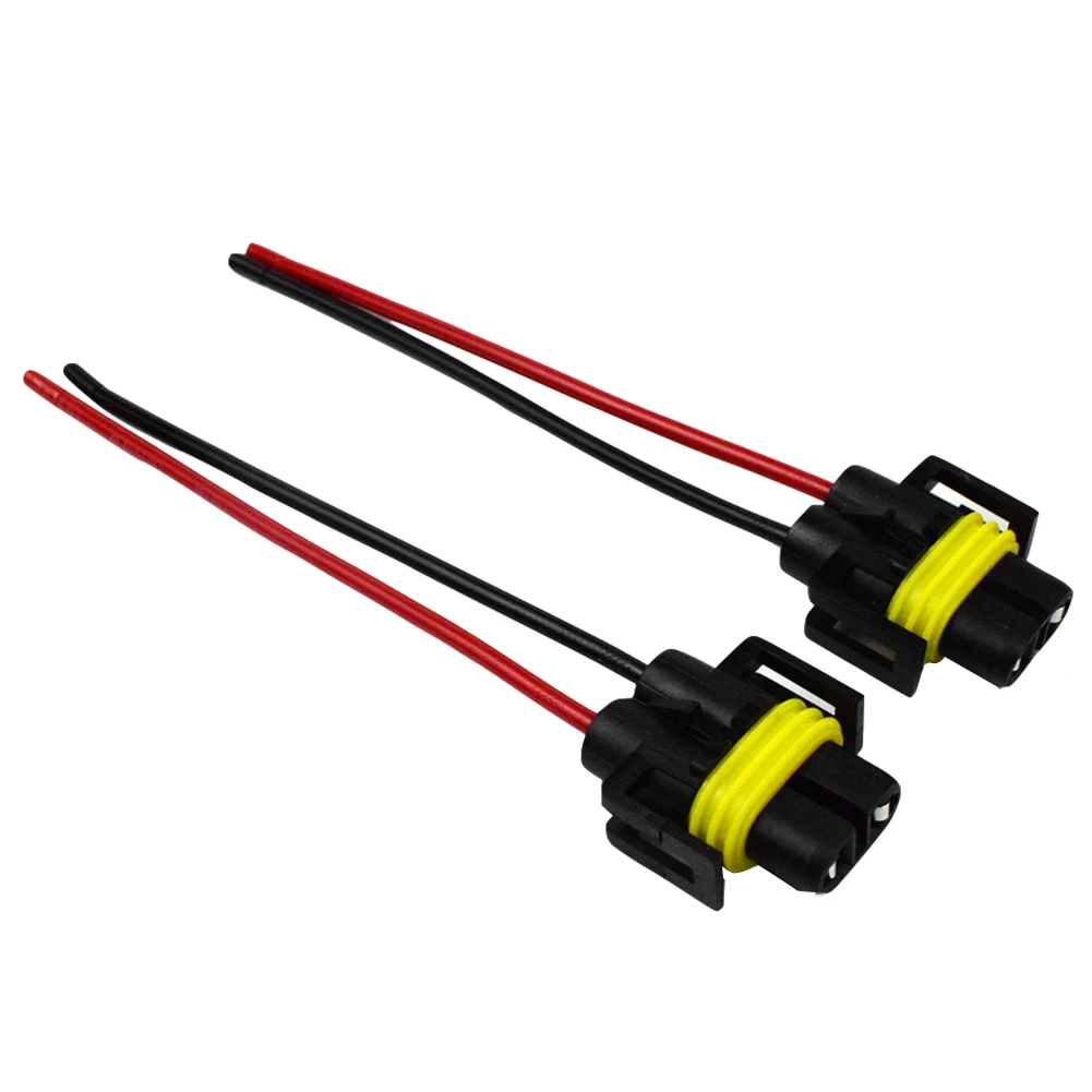 

2pcs H8/H9/H11 Bulb Socket Female Adapter Connector for Headlight Fog Lamp
