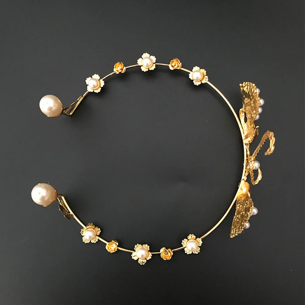 

1PC Baroque Bridal Crown Pearl Cake Crown Wedding Birthday Party Ornaments