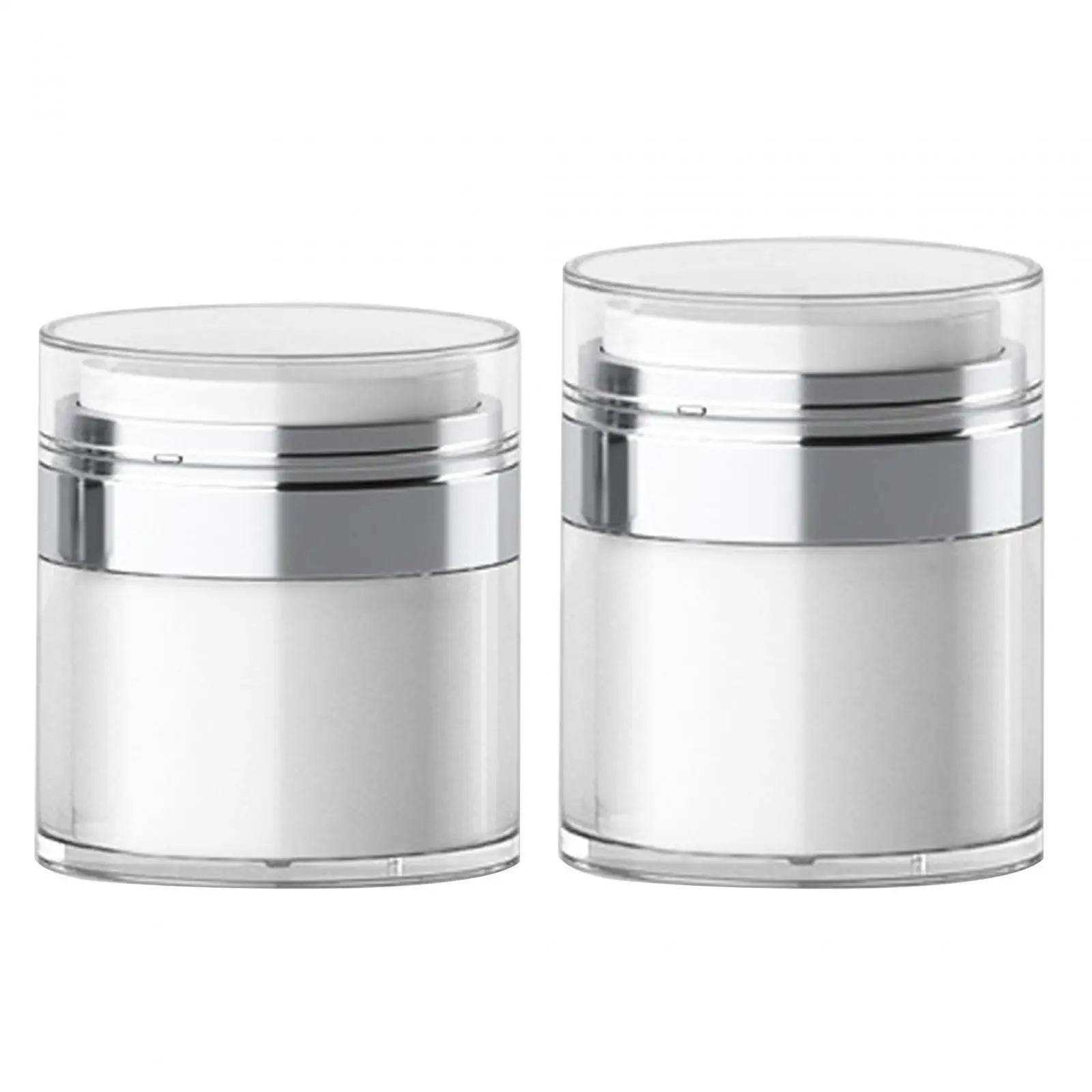 

Acrylic Makeup Cosmetic Jar Vacuum Press Jar Airless Pump Bottles Airless Pump Jar for Gels