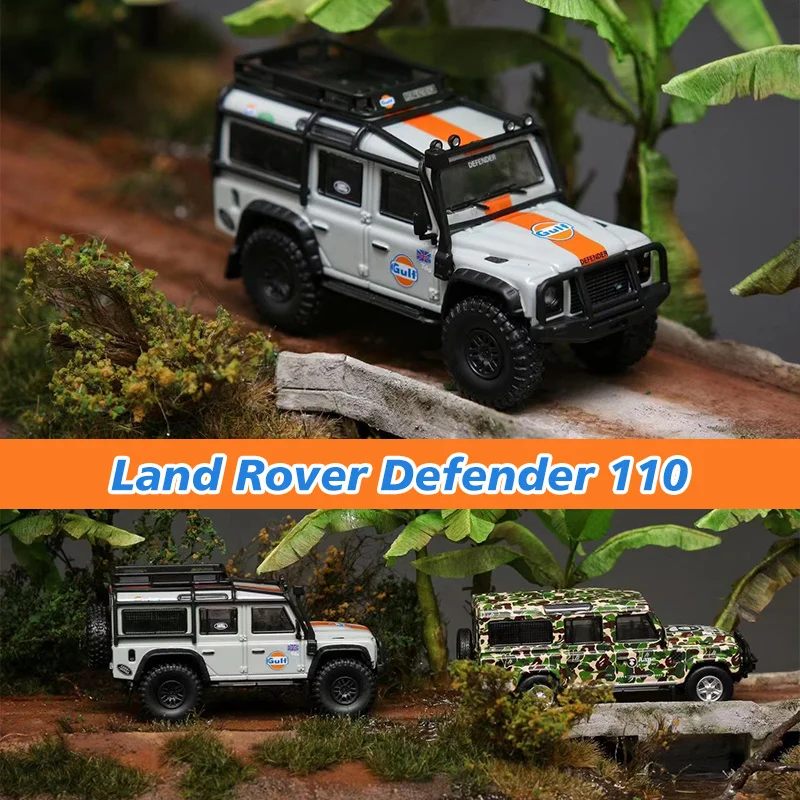 

1:64 Defend 110 Gulf Modified Car Model Monster Truck Suv Alloy Diorama Miniature Collection Cars Toys Master