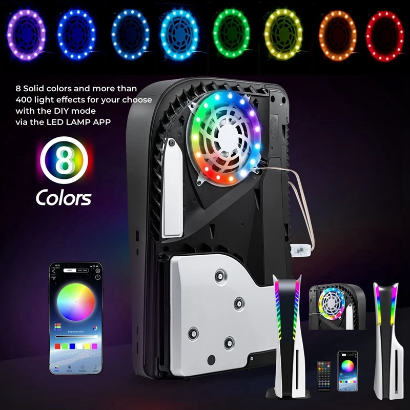 Световая панель RGB для консоли PS5 Symfony с несколькими эффектами и светодиодной