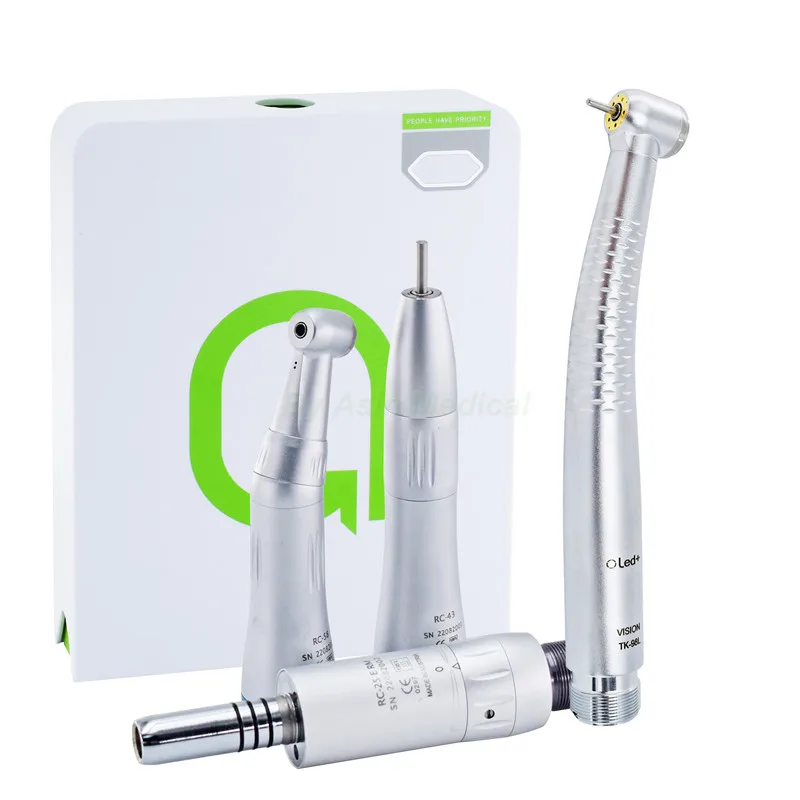 

Dental 5 LED E-generator With Inner Spray Low Speed Turbine Teaching Handpiece Kit Set Teeth Polishing Tool