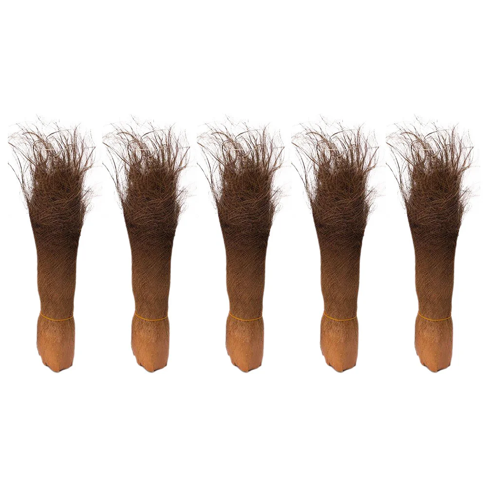 5-листовая фигурка растения из пальмовой коры натуральный садовый декор