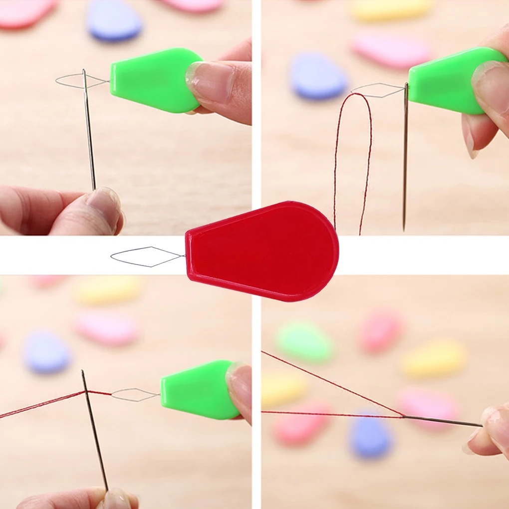 

Игла для проволоки Threader портативный многоразовый антикоррозийный ручной однотонный швейный инструмент для шитья аксессуары случайный цве...