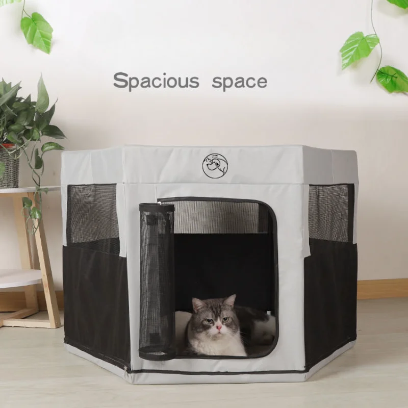 

Складной домик для домашних животных, домик-палатка, восьмиугольные лежанки для собак, укрытие для щенков, домик для доставки кошек, заборы для искусственных кошек