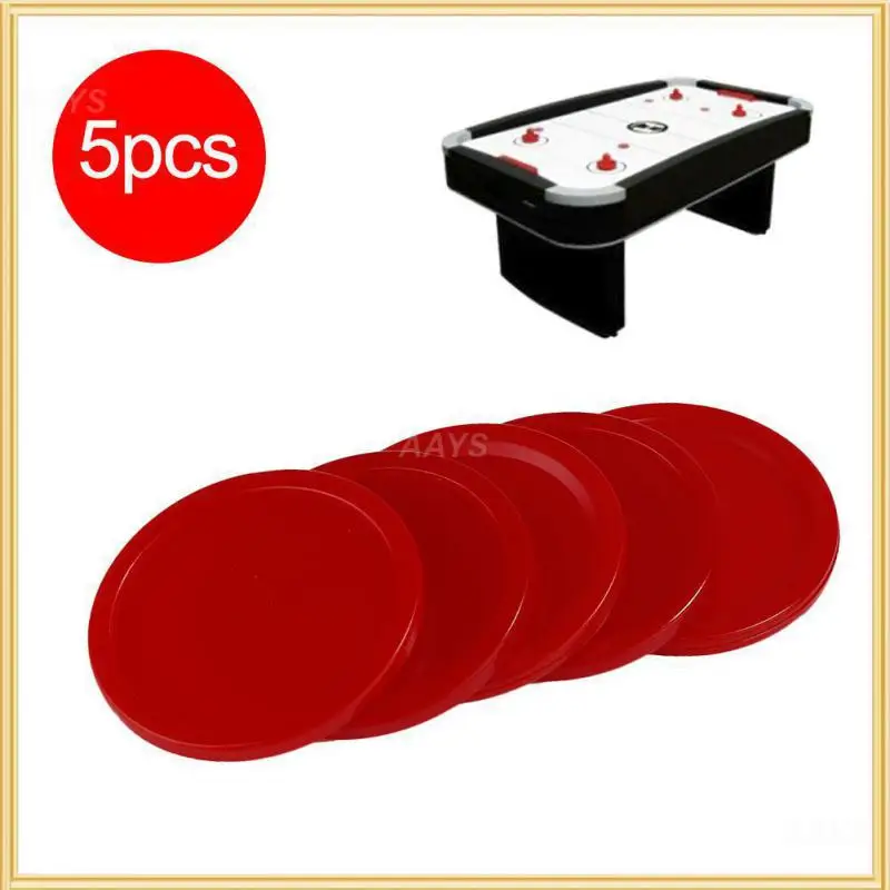 5 PCS 2019 Hot New High Quality Children Indoor Table Game Play Toys Durable Practical Red Plastic Mini Air Hockey Table Puck
