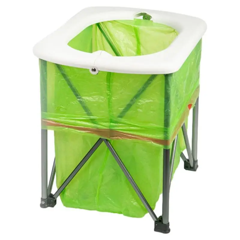 

Outdoor Folding Commode Outdoor Folding Toilet Seat Camp Toilet Seat Folding Travel Potty Chair With Garbage Bags Collapsible