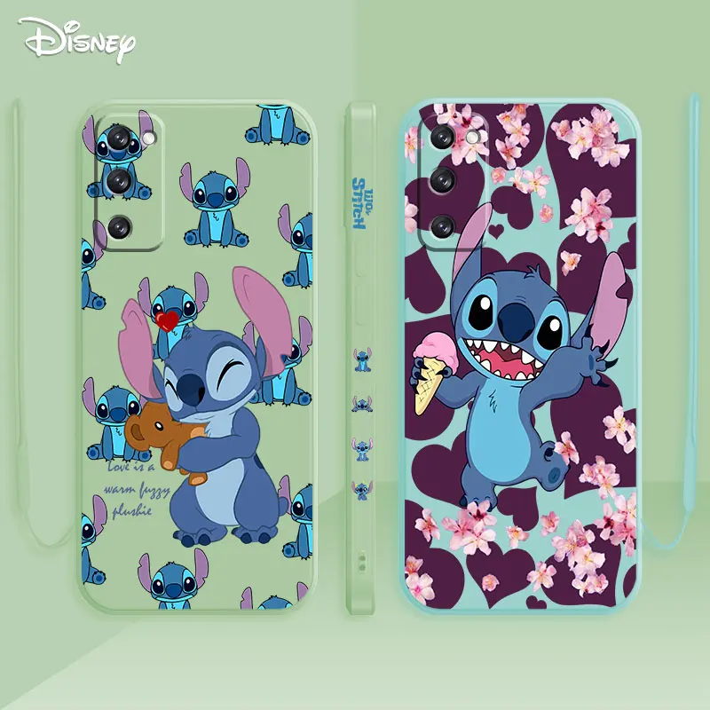 

Stitch Cartoon Cover For Samsung Galaxy S22 S21 S20 FE S10 Plus S9 S8 Note 10 20 Ultra 5G Multicolor Liquid Silicone Phone Cases