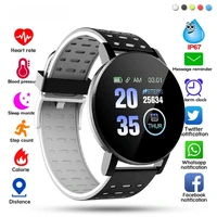 2022 119 plus smart watch men blood pressure waterproof sport round smartwatch women fitness tracker bracelet for android ios