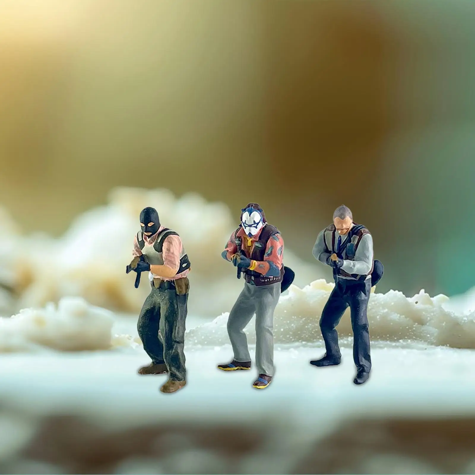 3 шт. масштаб 1/64 фигурки Диона уличные люди мужские полимерные ручная роспись