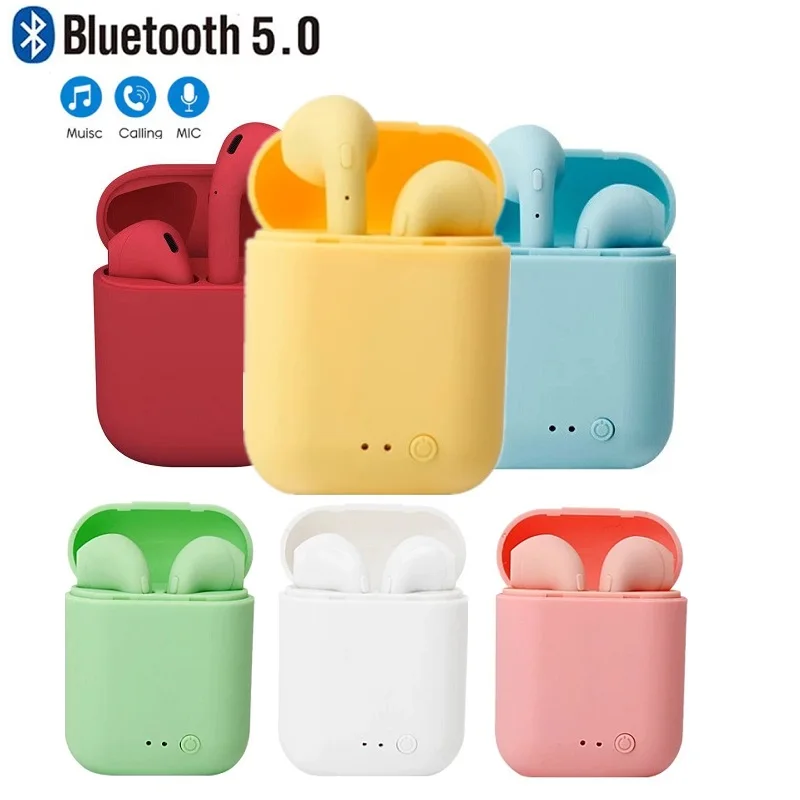 

2023 New I12 TWS Macaron Earphones Wireless Bluetooth 5.0 Matte Sport Sport Binaural Earbuds Noise Reduction Headphones