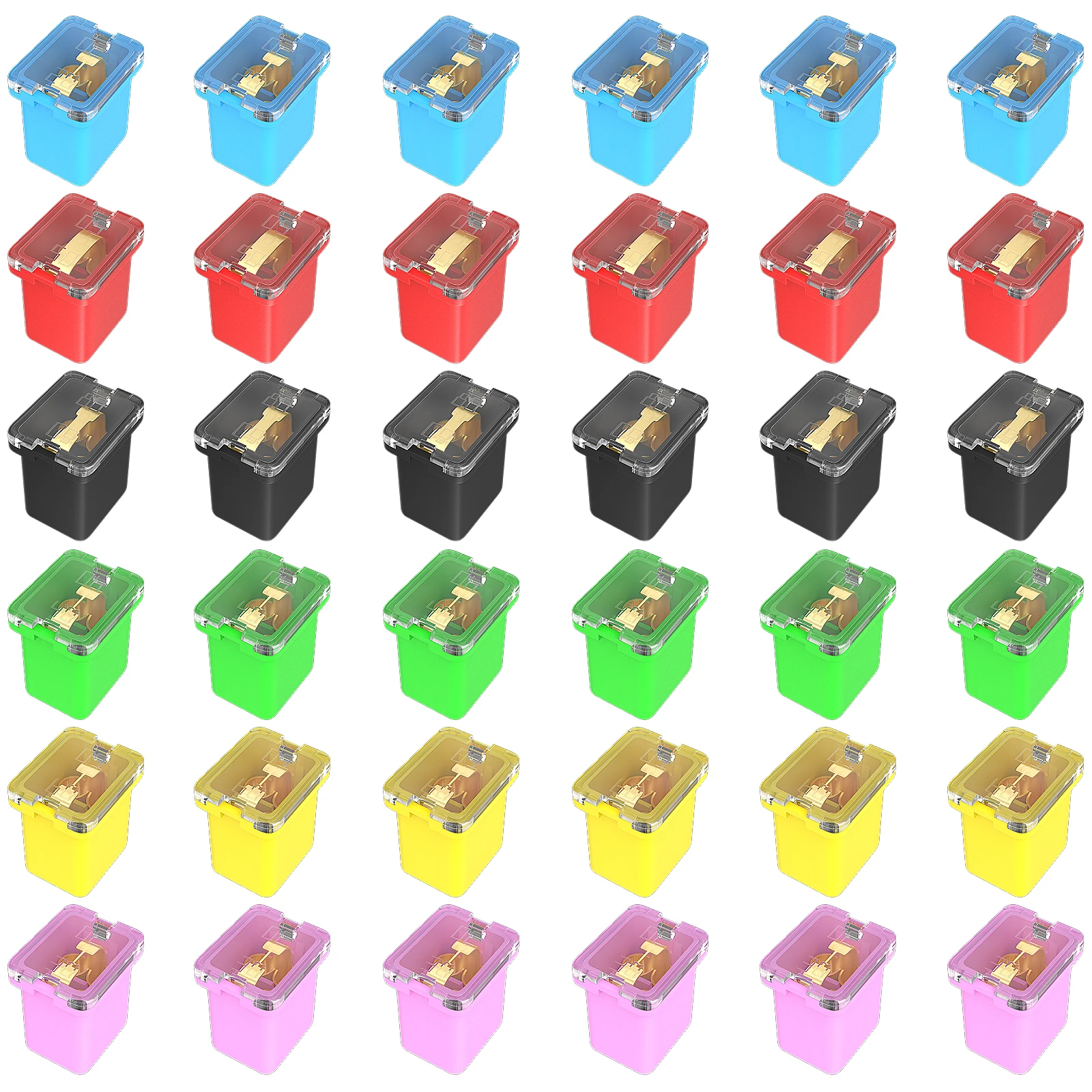 

DaierTek 36 шт. Jcase Ассортимент предохранителей Автомобильные низкопрофильные предохранители в форме коробки с микро-картриджем для пикапов Toyota, автомобилей