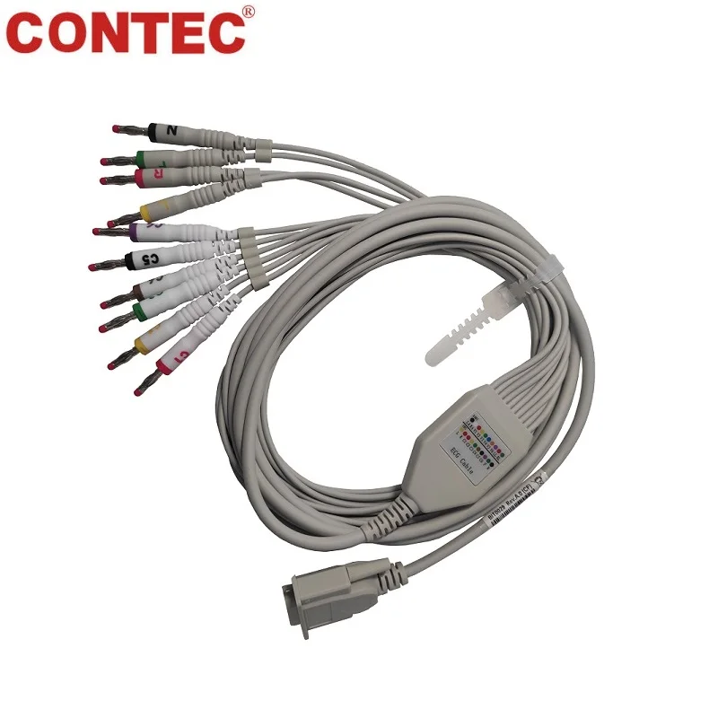 

CONTEC EKG Cable 10 Leads Banana Plug ECG Cable 4.0 For ECG 90A/100G/300G/600G/1200G