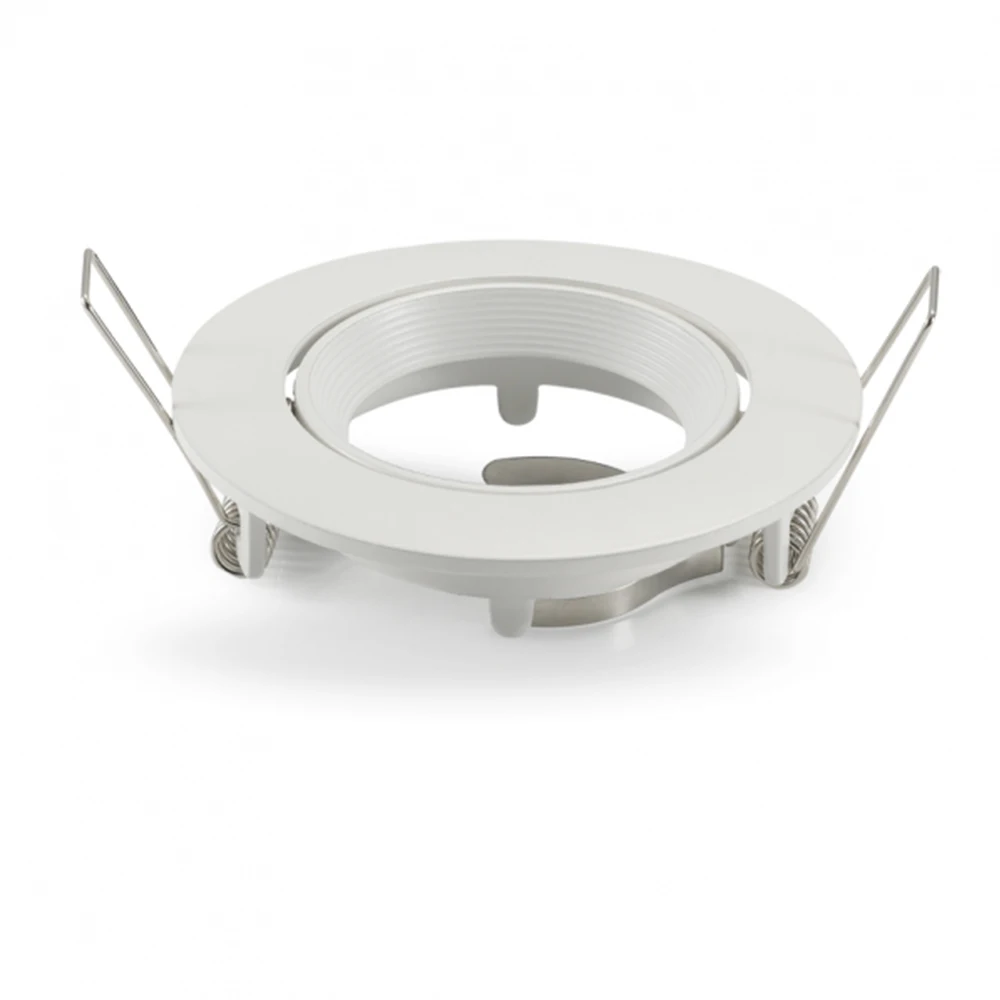 

Hot Sale Led Spotlight Bracket Recessed Ceiling Led Fixtures White Aluminum Gu10 MR16 Halogen Bulbs Fittings Trim Kits