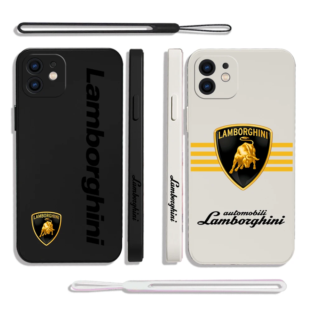 

Supercar Lamborghinis Phone Case For Samsung Galaxy S23 S22 S21 S20 Ultra Plus FE S10 4G S9 S10E Note 20 10 9 With Lanyard Cover