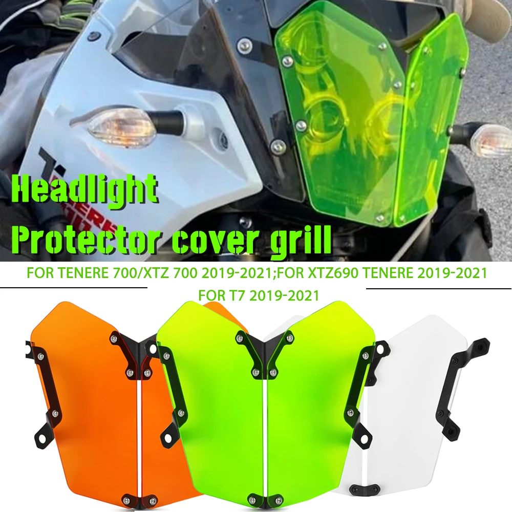 

For YAMAHA TENERE 700 2019 2020 2021 Headlight Protector Guard Cover Grill 2022 2023 XTZ700 XTZ690 t700 Tenere 700 Motorcycle
