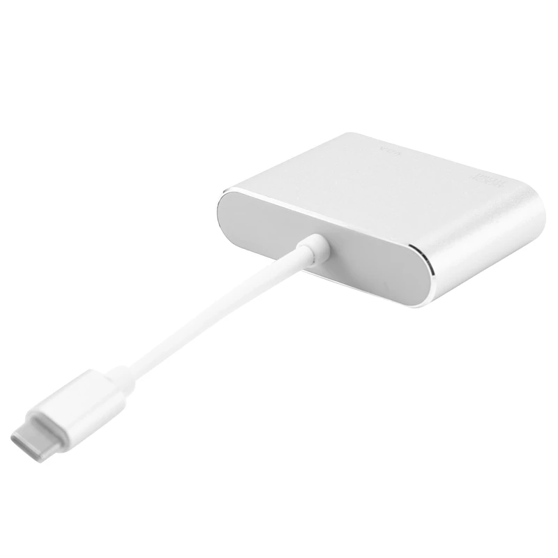 USB C To HDMI + VGA Type (Thunderbolt 3 Compatible) 4K+VGA Adapter Compatible Pro/Chromebook Pixel/Dell X |