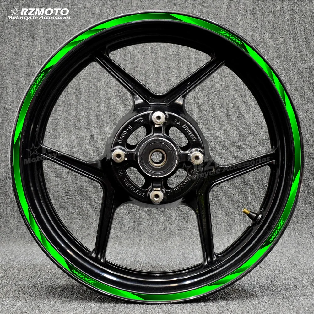 

Мотоциклетная 17 дюймовая Передняя и задняя наклейка на ступицу колеса, водонепроницаемые светоотражающие наклейки на обод для Kawasaki Ninja ZX-12R ...