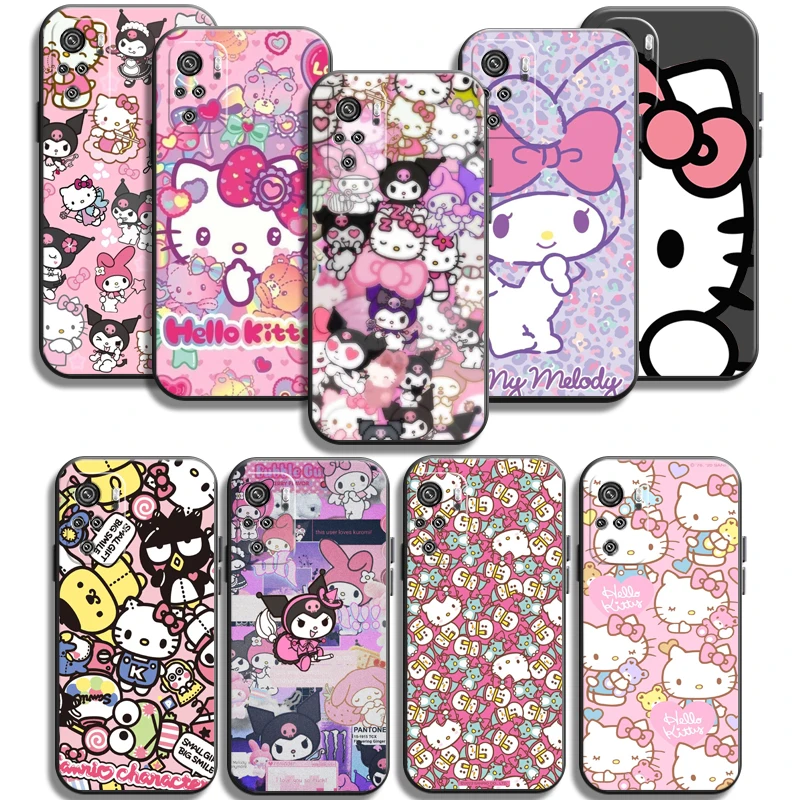 

Cute Sanrio Hello Kitty Cinnamoroll kuromi Melody Phone Case For iPhone 14 13 12 11 Pro Max Mini XR XS 8 7 Soft Protective Cover