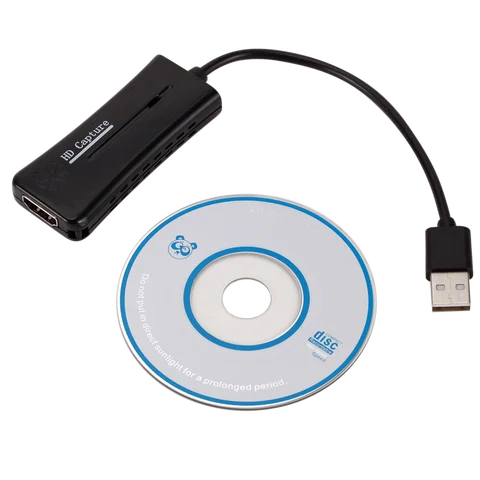 Портативная карта захвата видео HDMI USB 2,0, легкий HDMI видеорегистратор в реальном времени, карта захвата игр для ноутбука PS4, прямая трансляция