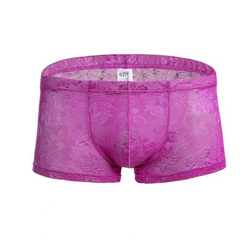 

Popular Shorts Panties U Convex Seamless Shorts Briefs Perspective Lace Men Shorts Underpants