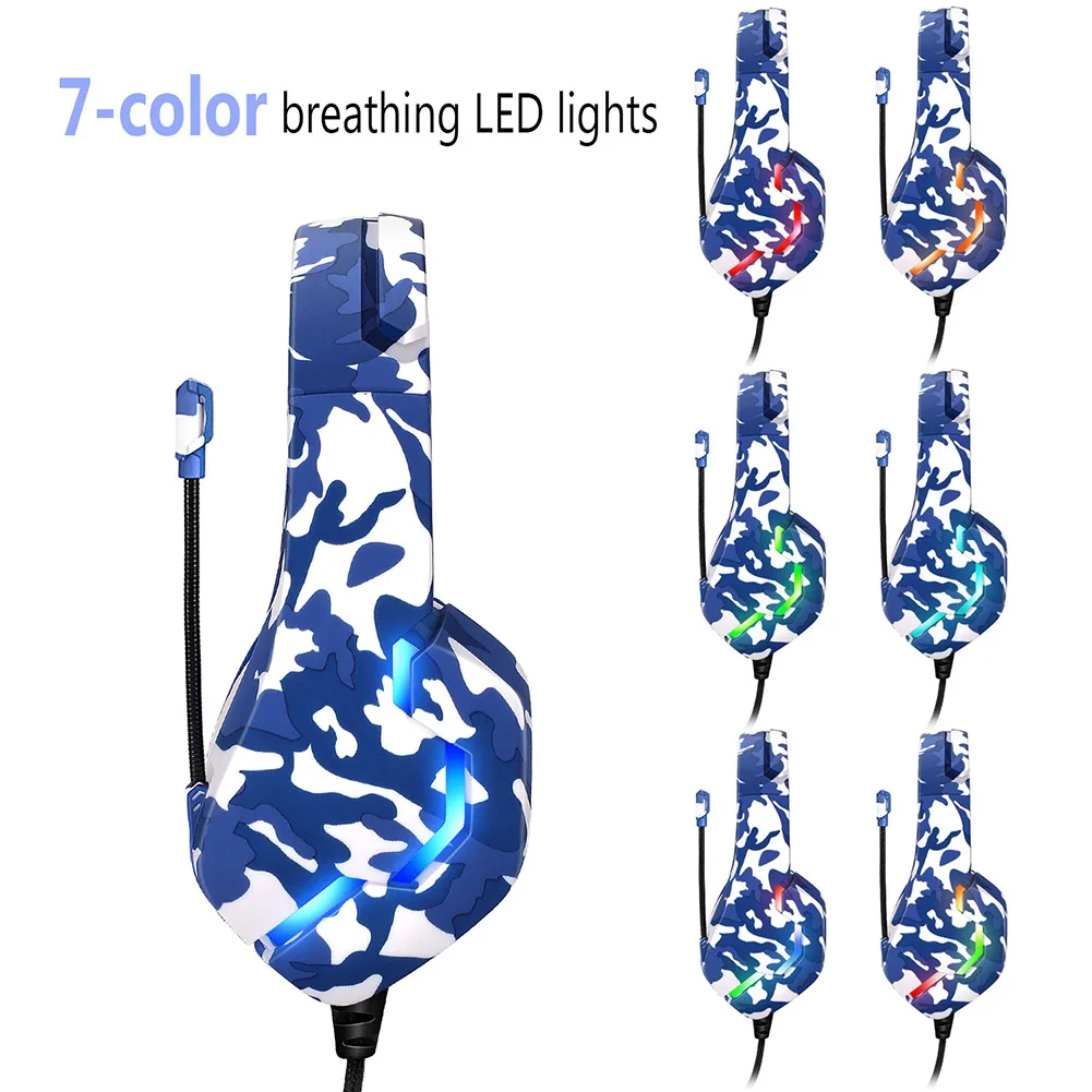 

Эргономичная игровая накладная гарнитура с USB-разъемом, 3,5 мм