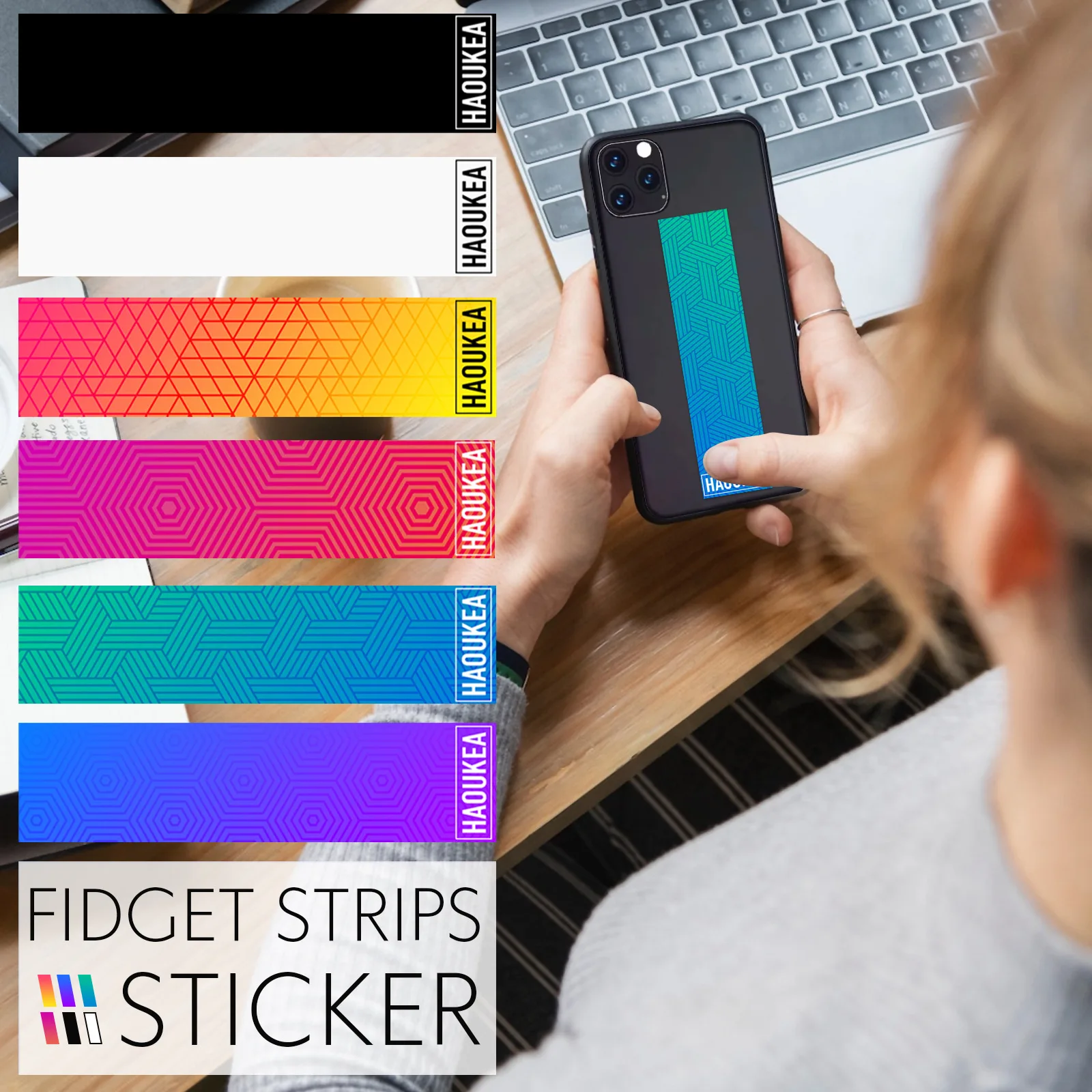 

Anxiety Reducing Sticker DIY Phone Back Decals Pressure Relief Tool Decompression Color Sticker To Relieve Stress Anxiety