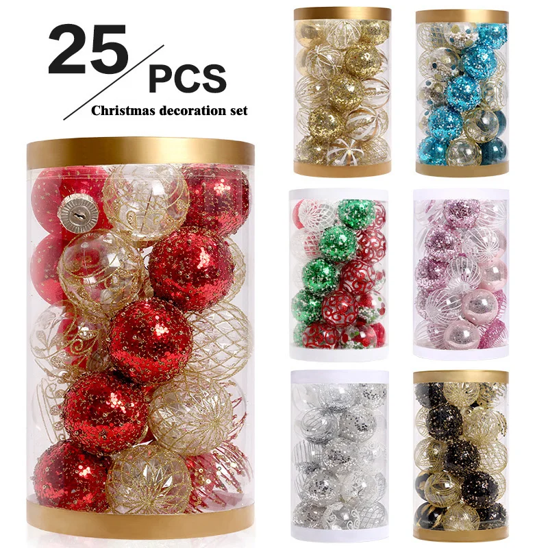 

christmas ornaments christmas tree hanging balls decorative balls painted balls set of ornaments Ball 6 cm